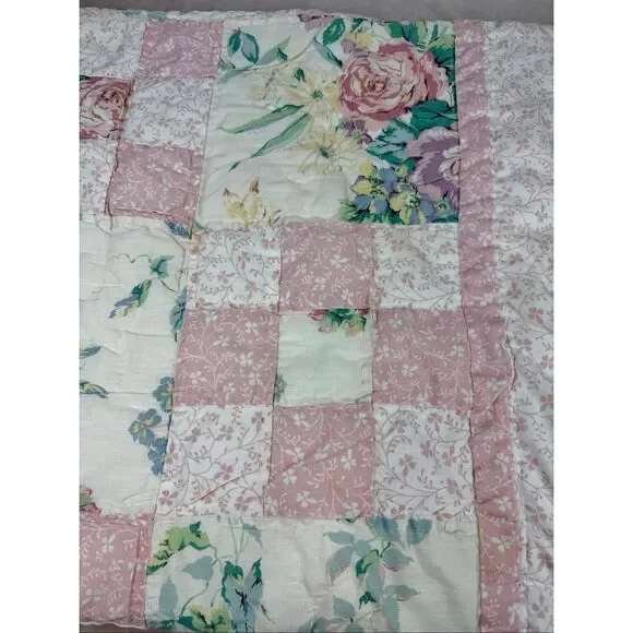 Vintage Laura Ashley Quilt Shabby Chic Cottagecore